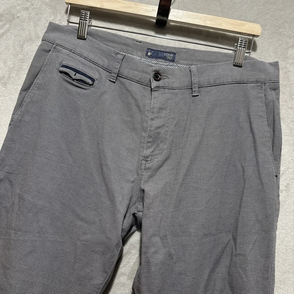 LCDN Limited Edition Chinos Sport Mens Pants EU Size 46 Textured Gray Spain Made